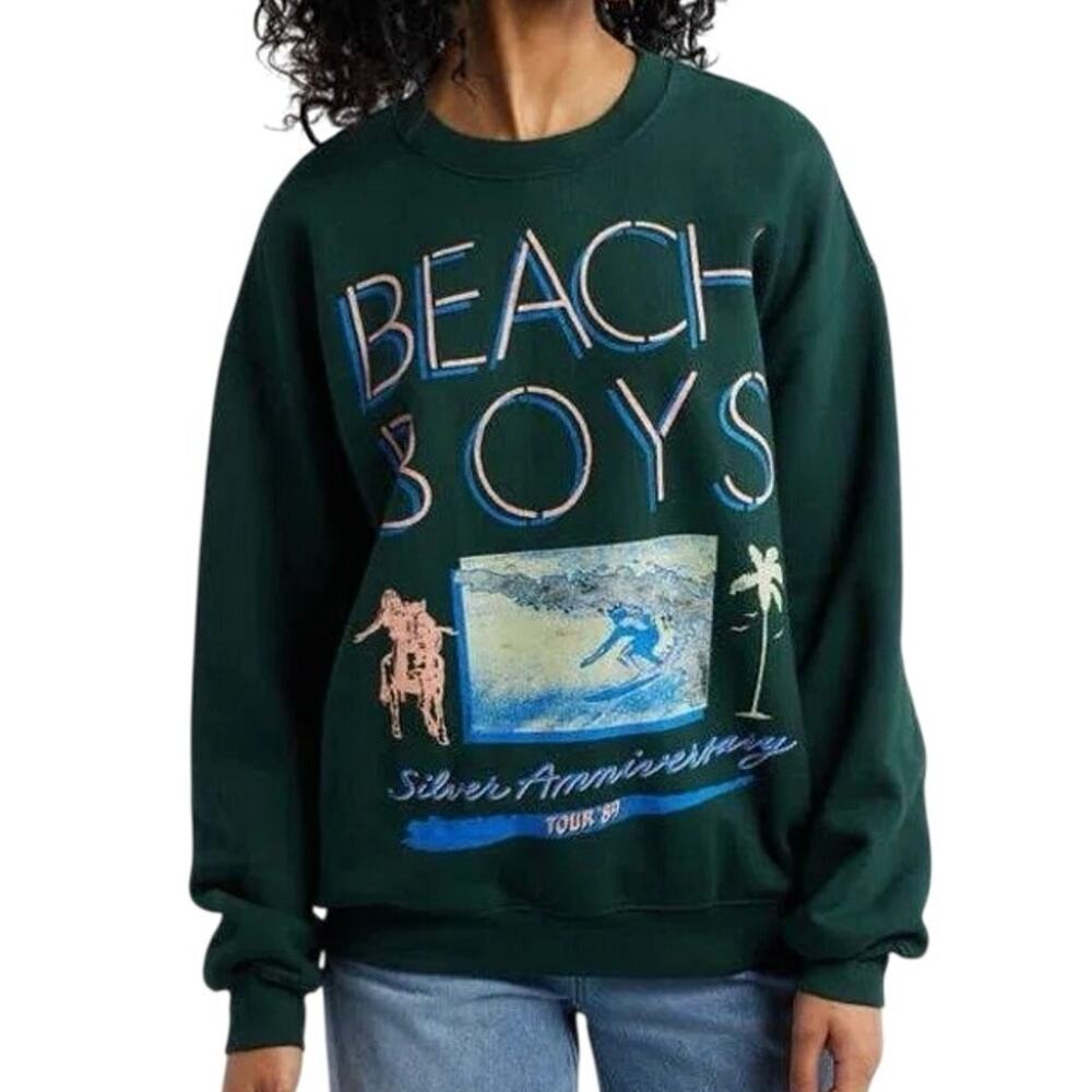 DAYDREAMER Beach Boys Pine Green Silver Anniversary BF Crew Size S New w/o Tag